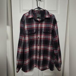 Woolrich Vintage Cotton Plaid Flannel Mens Shirt Size Large